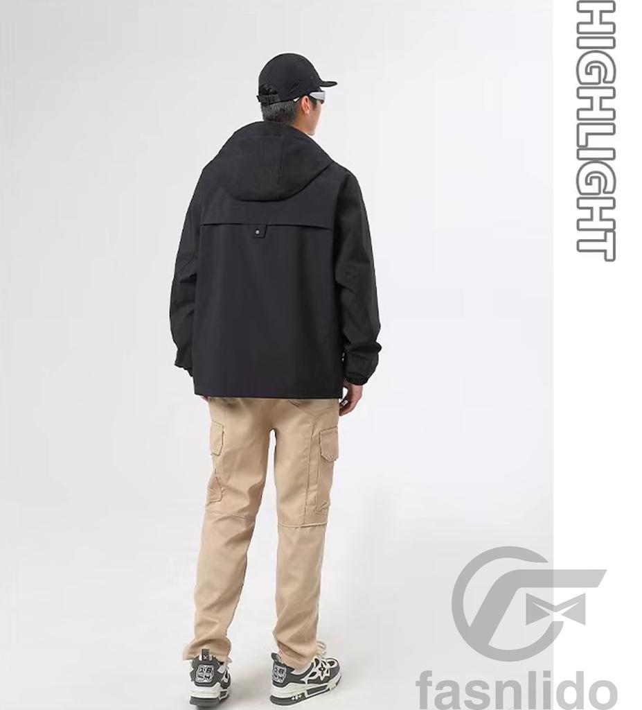 Windbreaker Jumper Light Outerwear Mountain Parka Blouson Jacket Outdoor Water Repellent Windproof Cold Protection Loose Large Size Lightweight