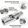 Impact Universal Joint Swivel Socket Set Professional Swivel Socket Adapter 3/8inch 1/2inch 1/4inch 360° Rotatable Joint Socket