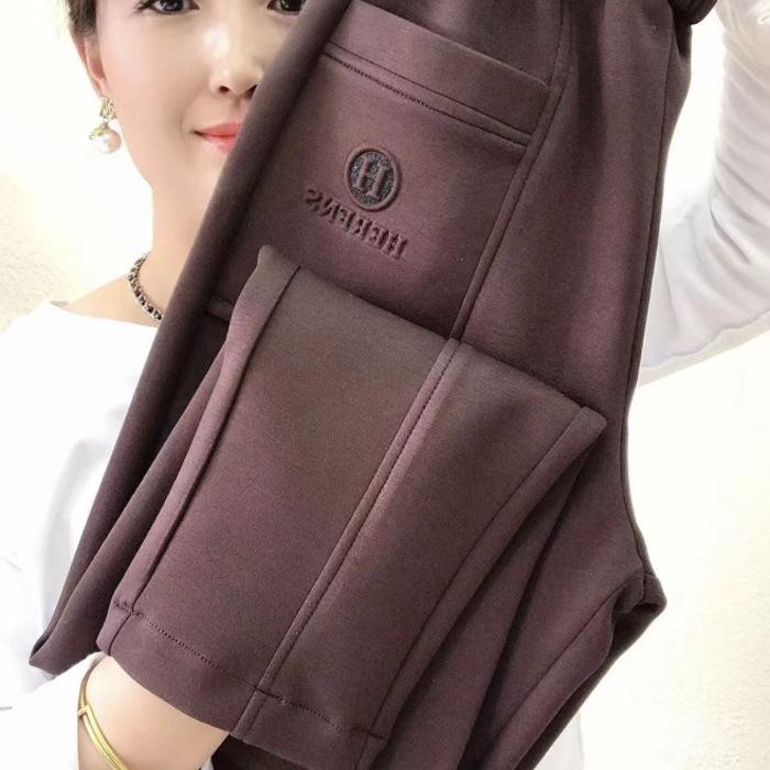 Spring Small Feet Casual Pants Women's All-match High-waisted Straight-leg Pants