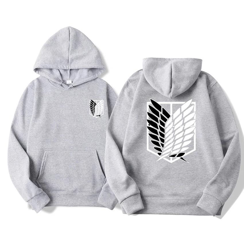 Attack on Titan Men's Hoodie Anime Hoodie Autumn Winter Street Style Pullover Sweatshirt Harajuku Style Attack on Titan Hoodie Sweatshirt