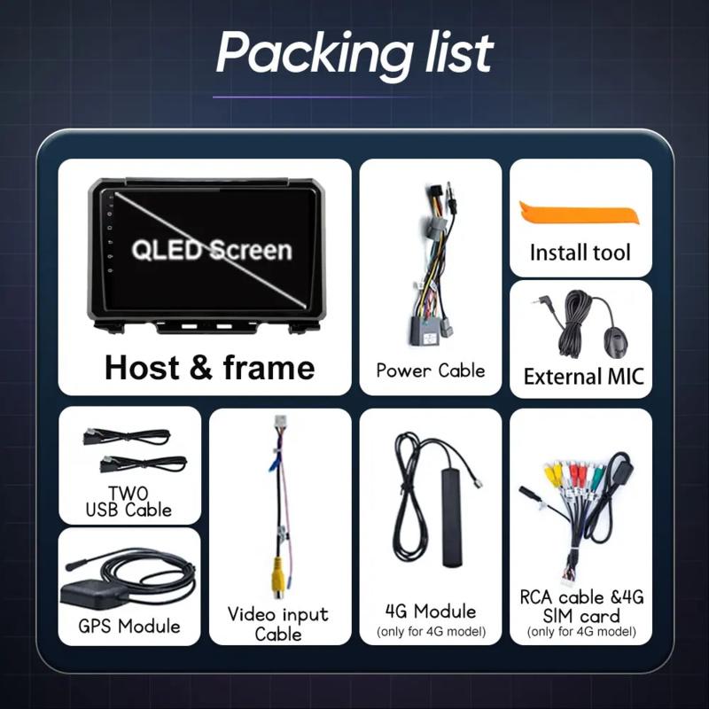 Car Android For Suzuki Jimny 2018 2019 2020 Car Radio Multimedia Stereo Video Player GPS Navigation BT Carplay Auto DSP No 2Din