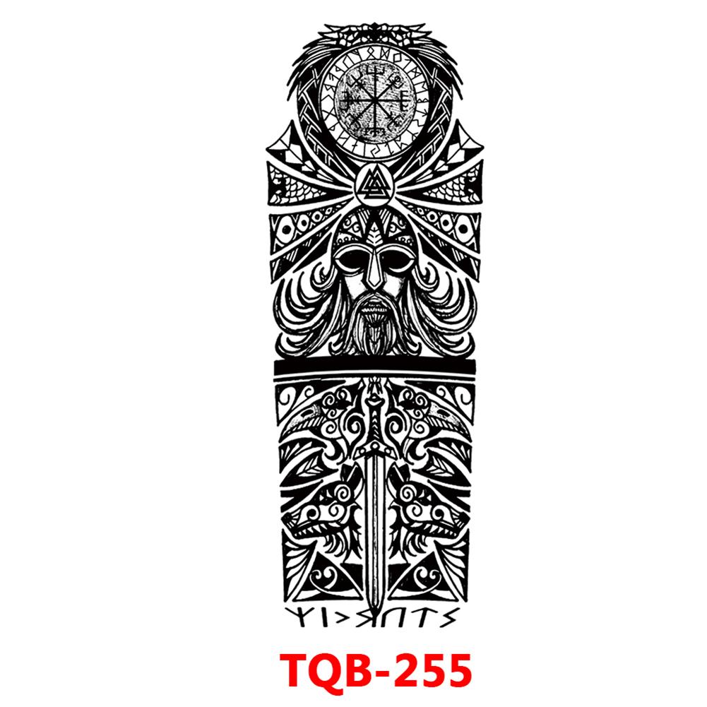 Татуировка с большим рукавом, розой, часами, глазом, водостойкая временная татуировка, наклейка, Лев, Король волков, боди-арт, полная поддельная татуировка для женщин и мужчин