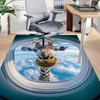 1PC giraffe airplane Carpet Office Rug Mat Home Decor Area Carpet Festival Gift Office desk chair carpet Longlasting Material
