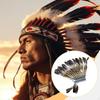 Indian Hat Artificial Feather Headdress Decorative Headband for Party Stage Show