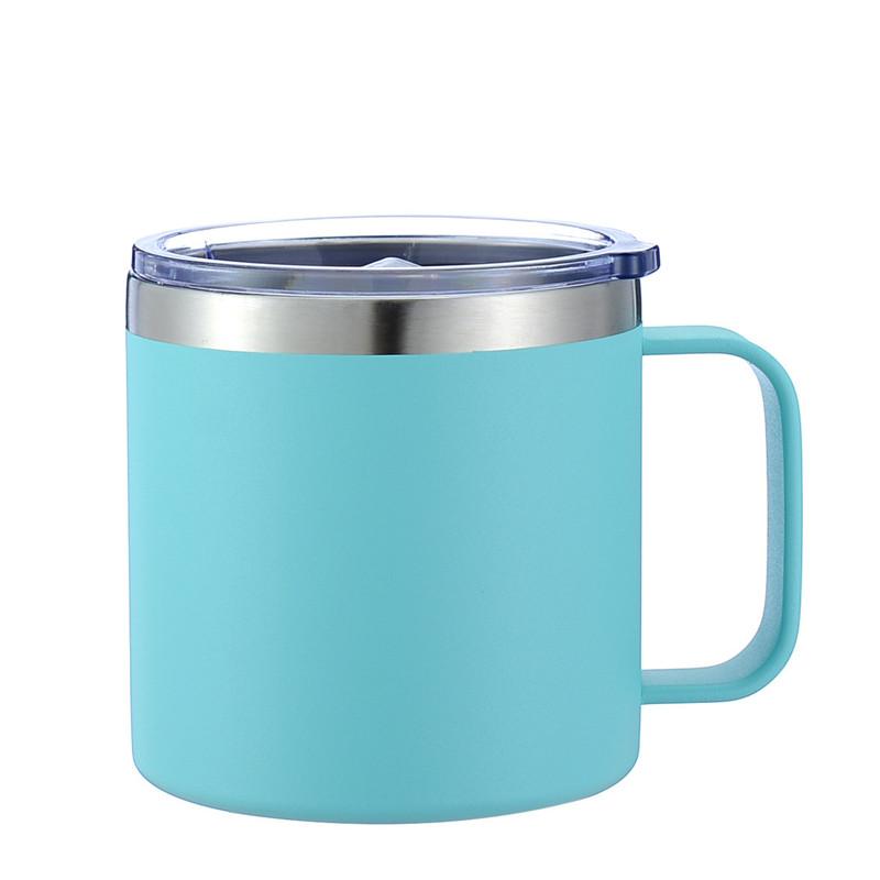 14 унций кружка для кофе с ручкой Yetys Tumbler нержавеющая сталь вакуумная изоляция термокружка для пива дорожный термос с герметичной крышкой