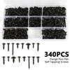340/500pcs Pan Head Tapping Screw Cross Head M3/M4/M3.5/M4.8 Self Tapping Screw Set Assortment Kit Furniture Carbon Steel Screws