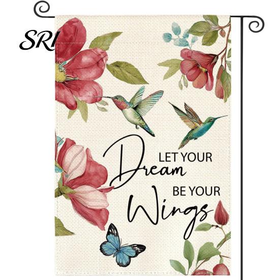 Spring Garden Decor Double-Sided Flag for Porch 12x18 Inch Fade-Resistant Floral Butterfly Welcome Print Decorative Outdoor Yard Patio Mailbox