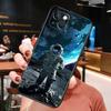 Space Moon Astronaut Phone Case For iPhone 16 Pro Max 14 13 12 11 15 Pro Max Plus 12 13 Mini XR 16e Funda Cover