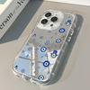 Зеркальный чехол для телефона с узором Синий Глаз Дьявола для iPhone 17 16 15 14 13 12 11 Pro Max 16e 17e XR X 7 8 Plus Ударопрочный чехол