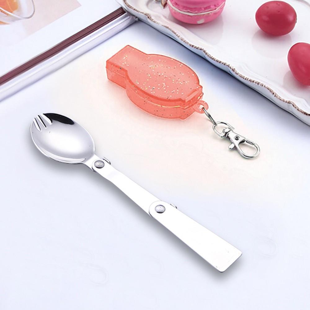 Sagit Outdoor Folding Travel Camping Utensil Stainless Pocket Spoon Fork