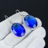 Удивительные серьги с драгоценными камнями London Blue Topaz, серьги из стерлингового серебра 925 пробы, серьги-подвески ручной работы в стиле бохо из серебра, пасхальный подарок жене