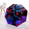 1pc Flaming Skull Artwork Umbrella with Plastic Handle,Suitable for All Seasons Home Travel Outdoor UmbrellaDD141