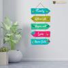 Family Quotes Decorative Wood Hangers for Living Room | Bedroom | Gifts | Art Pieces for Home Decor | Set of 5