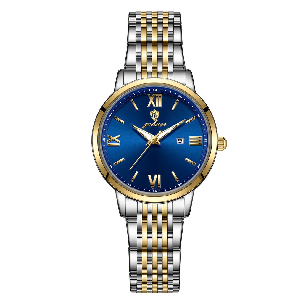 Gohuos 7807 Top Original Woman Wristwatch Waterproof Luminous Date Ladies Watch Stainless Steel Strap Quartz Women's Watches