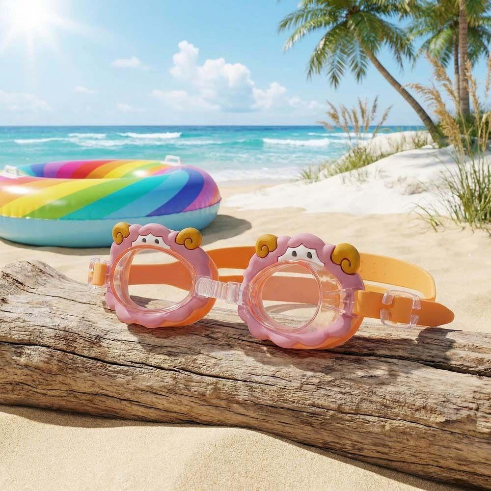 Cartoon Animal Children's Swimming Goggles HD Vision Adjustable Glasses Strap Kid Swimming Goggles Little Rabbit HD2