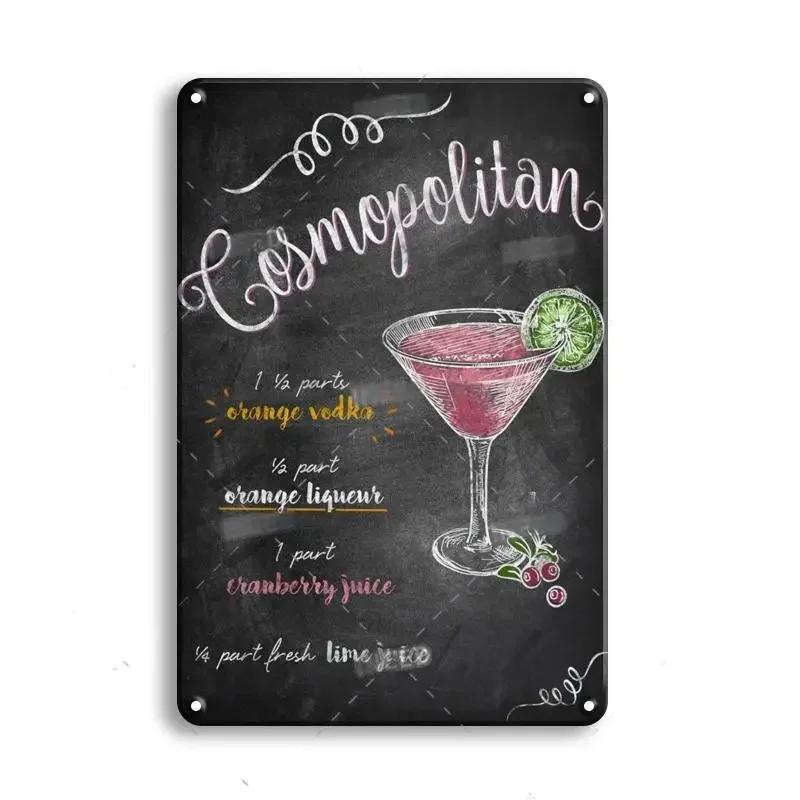 Retro Gin and Tonic Metal Sign Poster 8 X 12 Inch Decorative Plaque for Bar Kitchen Home Wall Decor