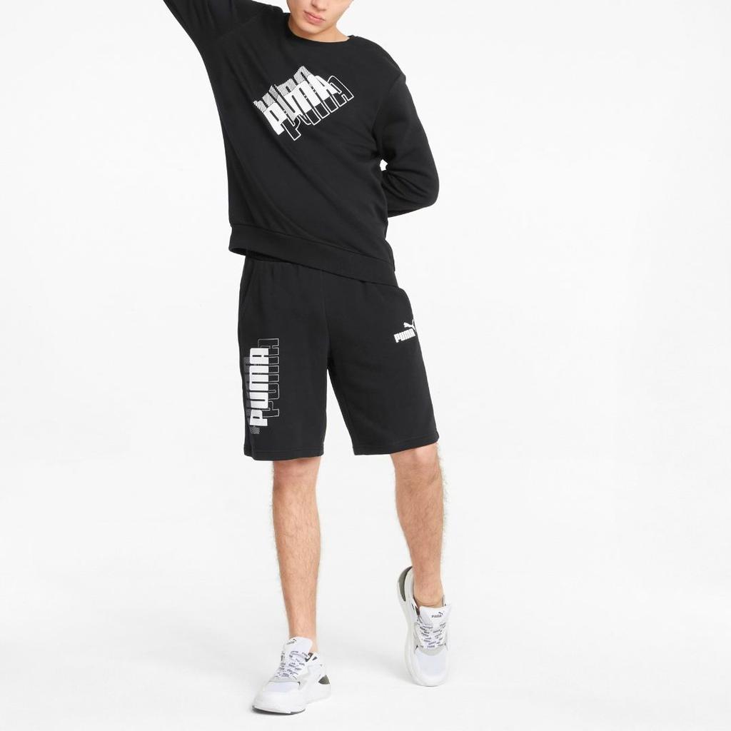 Puma Letter Print Casual Breathable Sports Shorts Men Shorts Black 847380-01