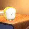 Милый ночник Тост Хлеб Светодиодная прикроватная лампа с регулируемой яркостью и функцией таймера