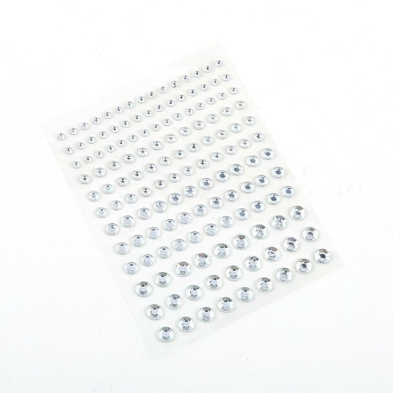 Одноразовые татуировки со стразами для лица, сценические наклейки для макияжа лица, акриловые алмазные кристаллы, наклейки для макияжа глаз и слез на лице