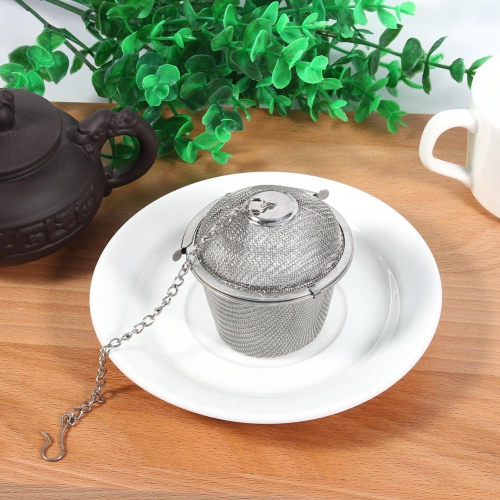 2Pcs Stainless Steel Mesh Tea Strainer 6.5cm Loose Tea Diffuser Tea Ball Infuser For Seasonings