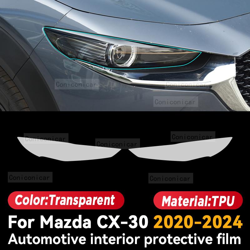 TPU for Mazda CX30 CX-30 2020-2024 Transparent Protect Film Car Interior Sticker Center Console Gear Door Window Navigator Panel hkwmg66