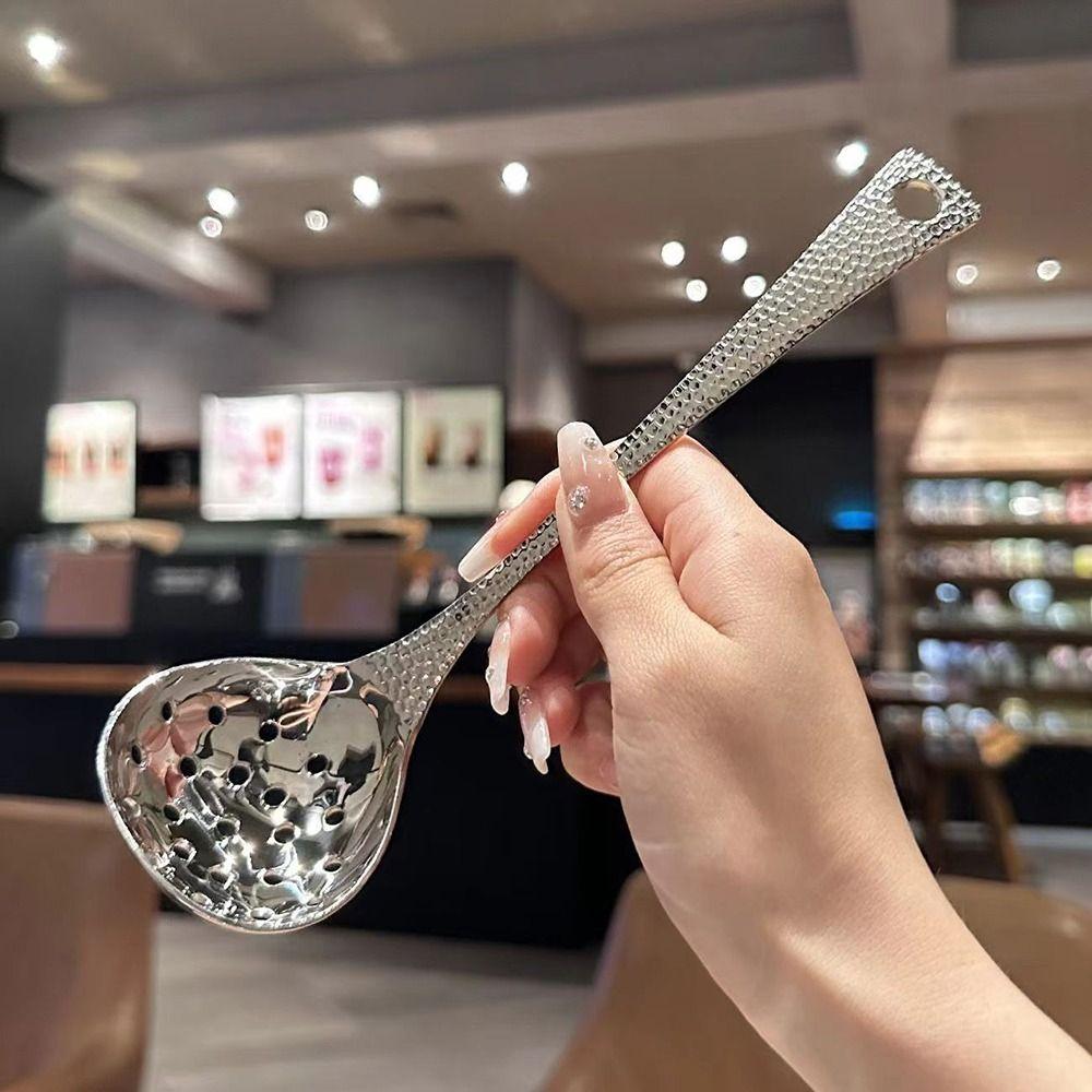 1/2Pcs Stainless Steel Soup Scoop 20cm Cooking Gadget  for Hot Pot Restaurant Eating