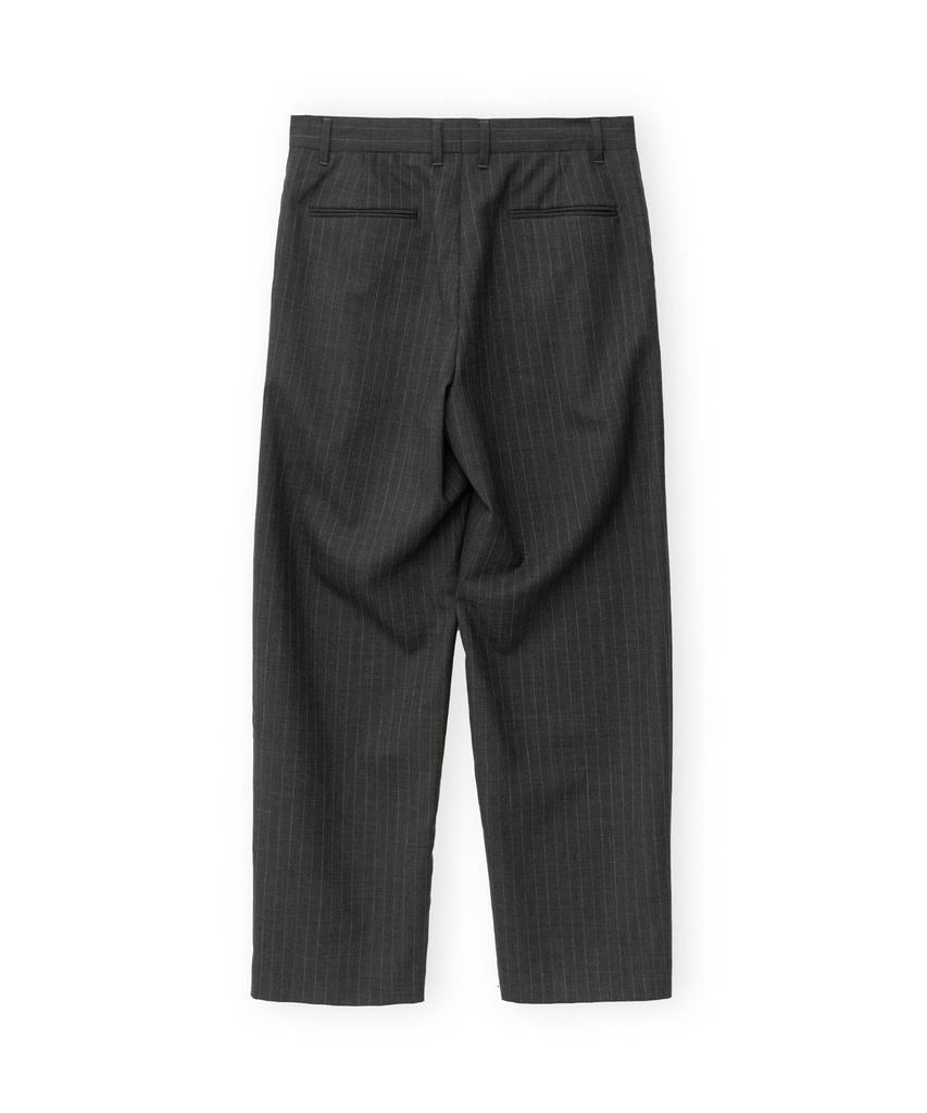 Beulaunyadeu Essential Wool Trousers, Charcoal Stripe