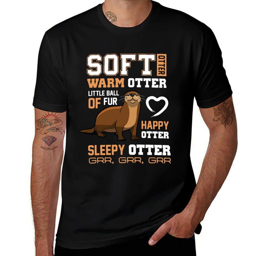 Otter Gifts Soft Otter Warm Otter Happy Funny TShirt Casual Trendy Streetwear Tee Shirt