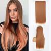 Women Fashion Long Straight Synthetic Fiber Hair Extensions 5 Clips Invisible Hairpiece for Daily Wear