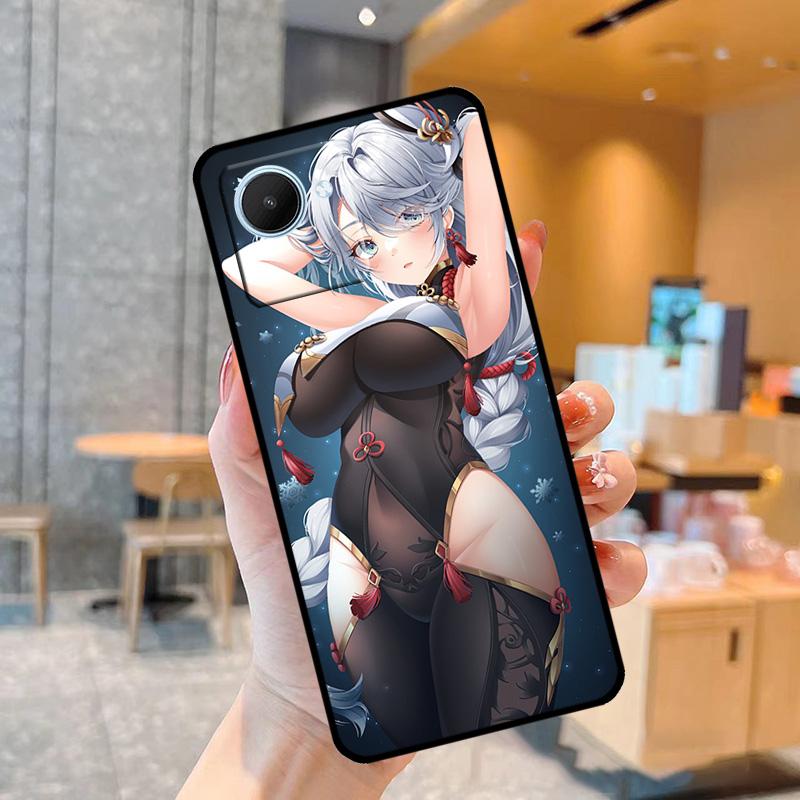 Чехол Genshin аниме Shenhe для Realme C55 C33 C31 C35 C30 C11 C15 C25s C21Y GT Neo 5 3T 2T 8 9 10 11 Pro Plus