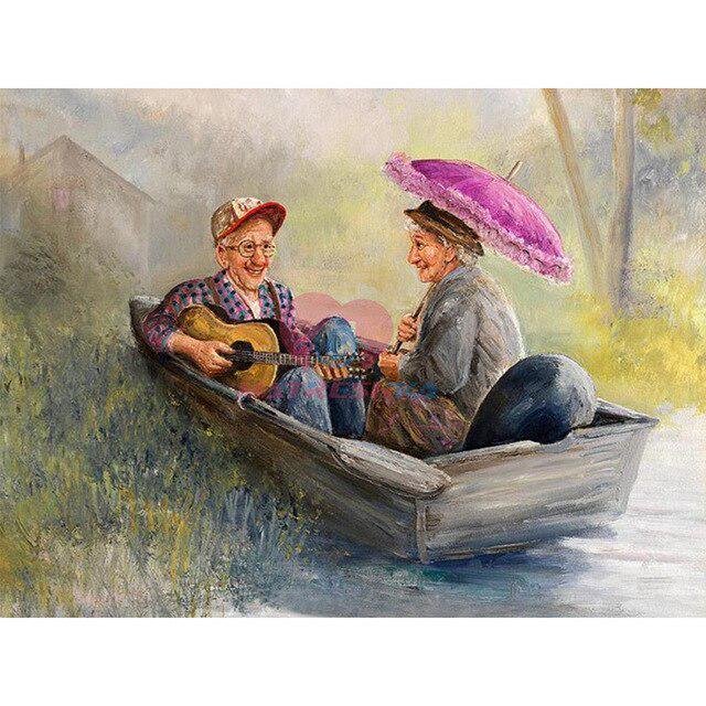 DIY 5D алмазная живопись старик с белой головой Алмазная мозаика наборы для вышивки крестом украшение дома полная круглая алмазная вышивка