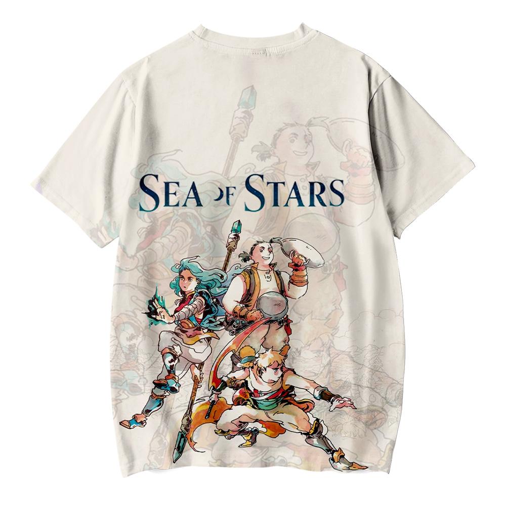 Футболки Sea of Stars с принтом, графические рубашки, повседневные, косплей, с коротким рукавом, топы для мужчин и женщин