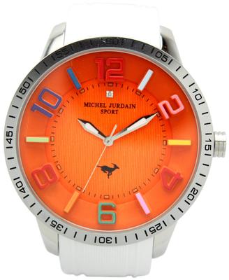 Спортивные часы 1P Big White [Michel Jourdan], Бриллиант, Циферблат, Силикон, MJ-7700-9,