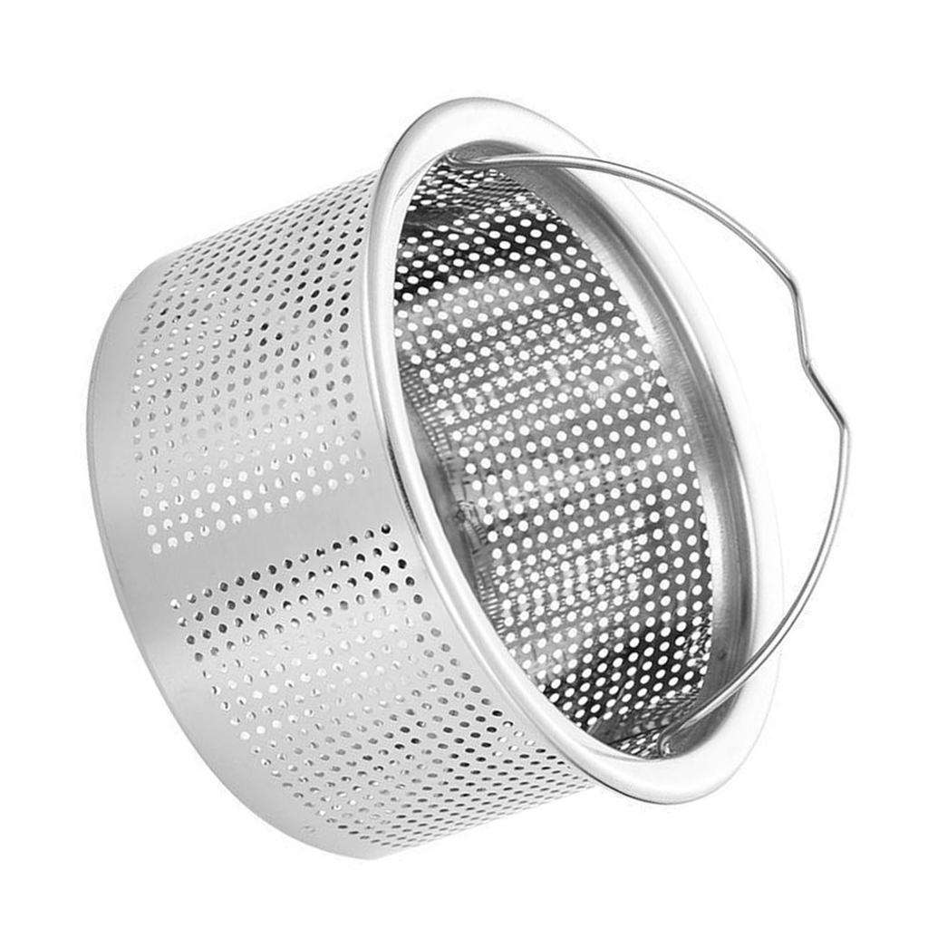 Kitchen Sink Strainer with Handle 304 Stainless Steel Sink Drain Deep Cup Basket Strainer 3in Outer Diameter