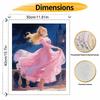 Disney Princess Aurora oil painting art set handmade diy gift home decoration. Castle and beautiful girl wall art decor canvas set