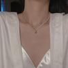 Niche Sense of Natural Freshwater Pearl Асимметричное ожерелье с подвеской в виде ключицы и цепочкой Love для женщин