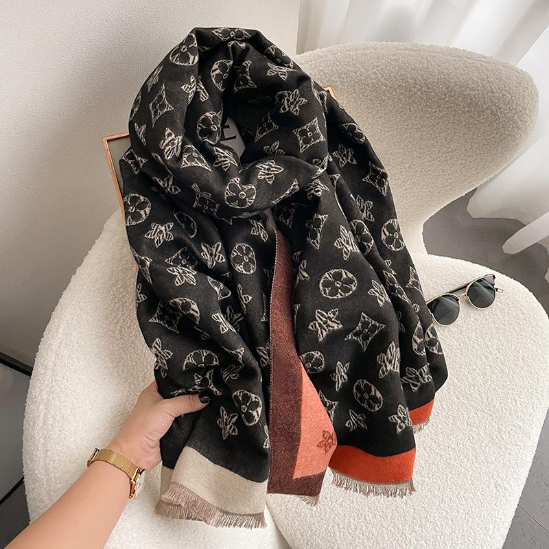 Double-Sided Imitation Cashmere Star Scarf: Women’s Fashionable Autumn/Winter Shawl
