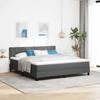Boxspring bed with headboard Dark grey 180 x 200 cm Fabric