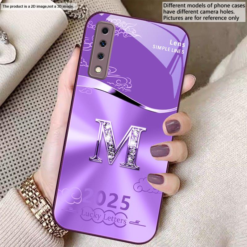 Градиентный желтый буква М Для Samsung A20 30 22 23 24 25 26 31 32 A33 34 35 42 50 51 52 53 54 55 56 70 71 72 73 стеклянный чехол для телефона