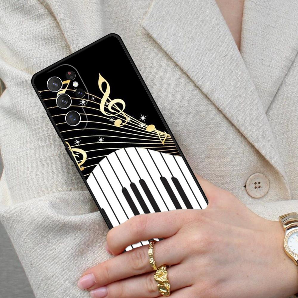 Piano Keys Musical Cell Phone Case for Samsung Galaxy S26 Ultra S25 S24 S23 S22 S21 S20 Note10 Cover