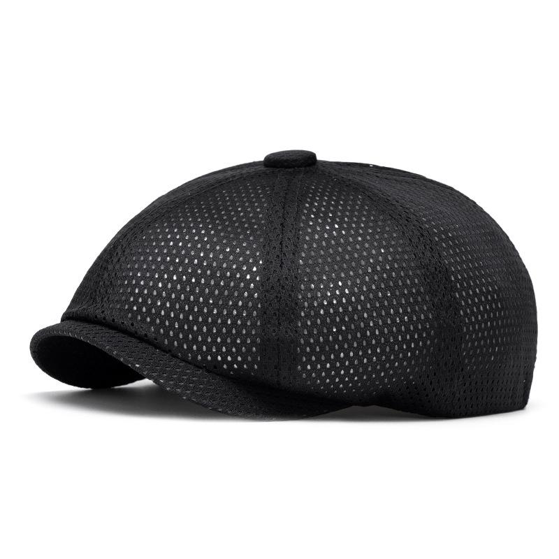 Летняя тонкая дышащая сетчатая кепка мужская ажурная кепка защита от солнца на открытом воздухе британский берет восьмиугольная кепка
