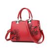 Stylish And Versatile Women's Tote Handbag With Elegant Embroidered Leaf Design