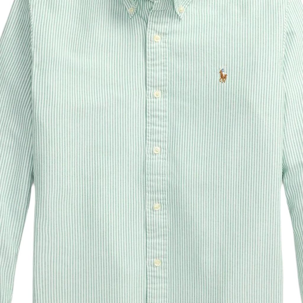 Рубашка с длинным рукавом в полоску из хлопка Polo Ralph Lauren Мужские рубашки 710953704-010