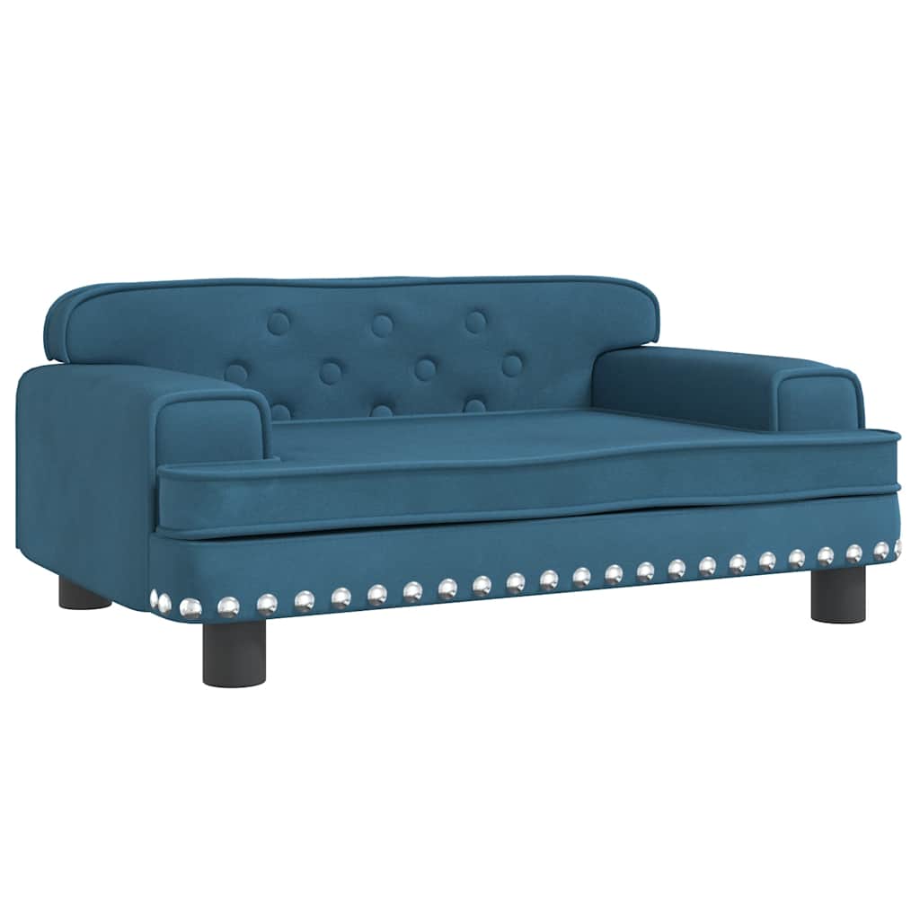 Dog Bed Blue 70x45x30 cm Velvet