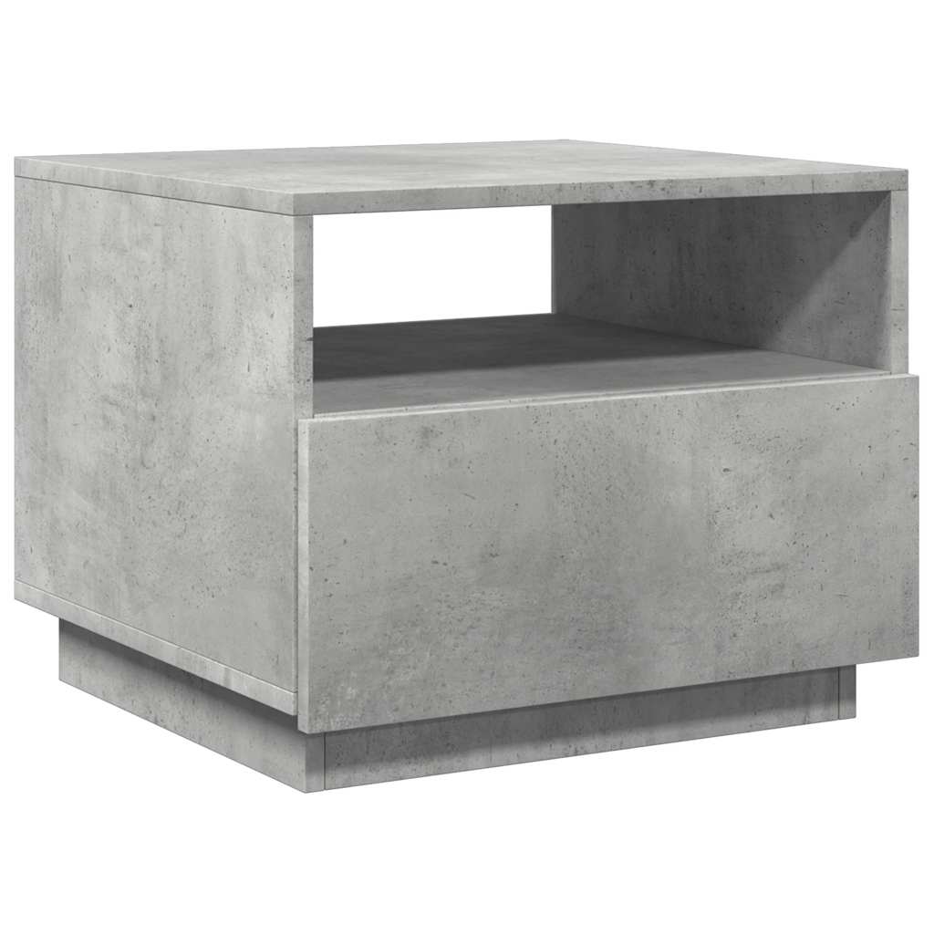 LED Coffee Table in Concrete Grey 50 x 49 x 40 cm