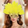 Fashion Carnival Headpiece Personality Halloween Mask Feather Masquerade Mask  Stage Performance