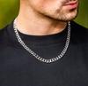 Chain 925 SILVER Men' Silver Chain 7mm FULL DIAMOND
