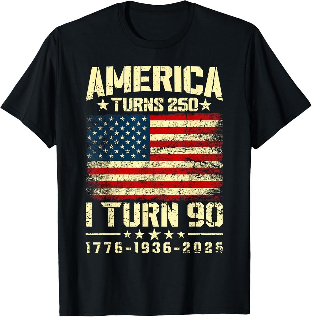 America Turns 250 I Turn 50 250th Anniversary 50th Birthday T-Shirt