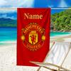 Custom Name Ultrasoft Beach Towel With Manchester Themeideal For Pool Camping Diving Perfect Travel Essential Vibrant Beach Towel