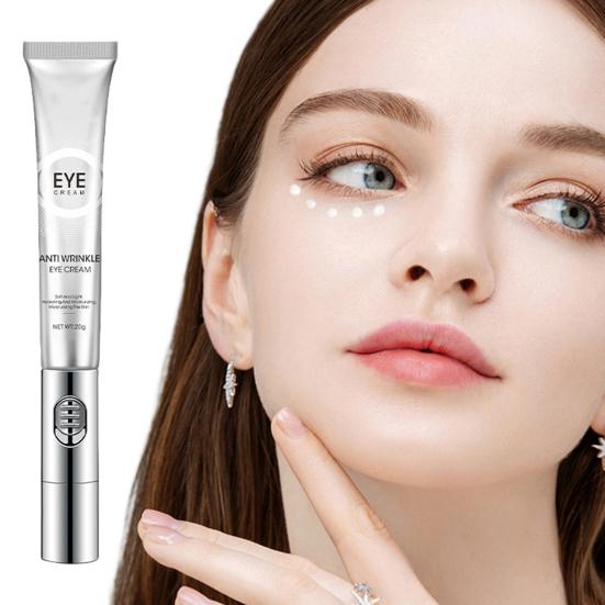 Массажный крем для кожи вокруг глаз с эффектом стирания морщин и мультипептидами 20 г Укрепляющий электронный массажер для тонких линий Умный крем для кожи вокруг глаз Электрический массажный крем для кожи вокруг глаз